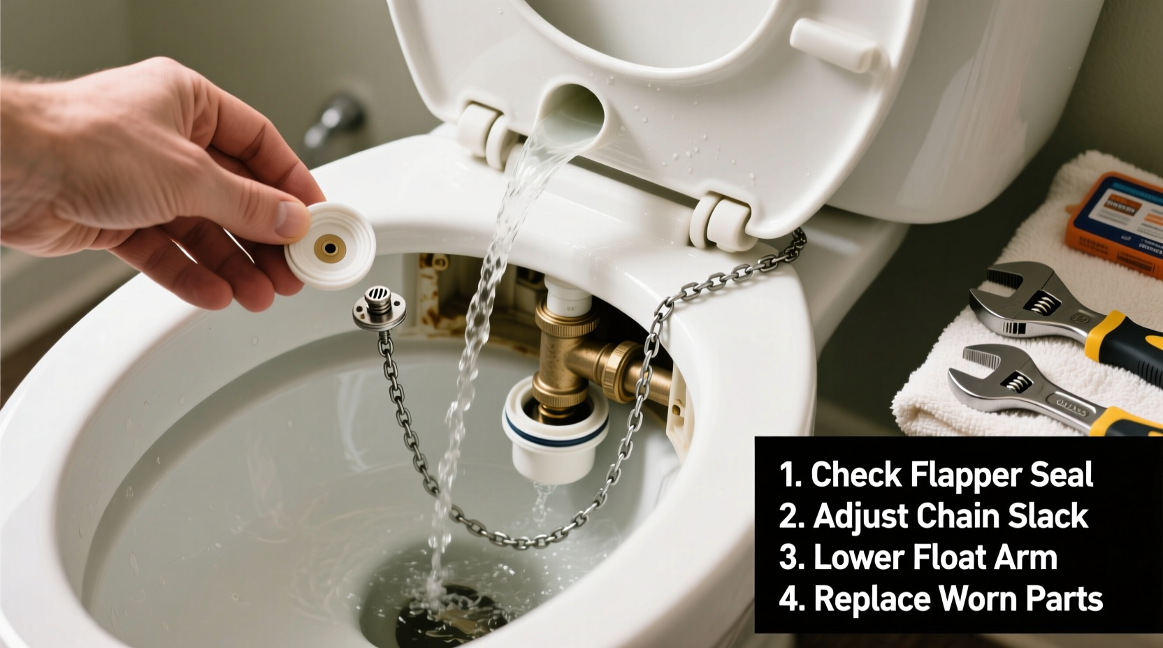 how to fix a running toilet simply without calling a plumber