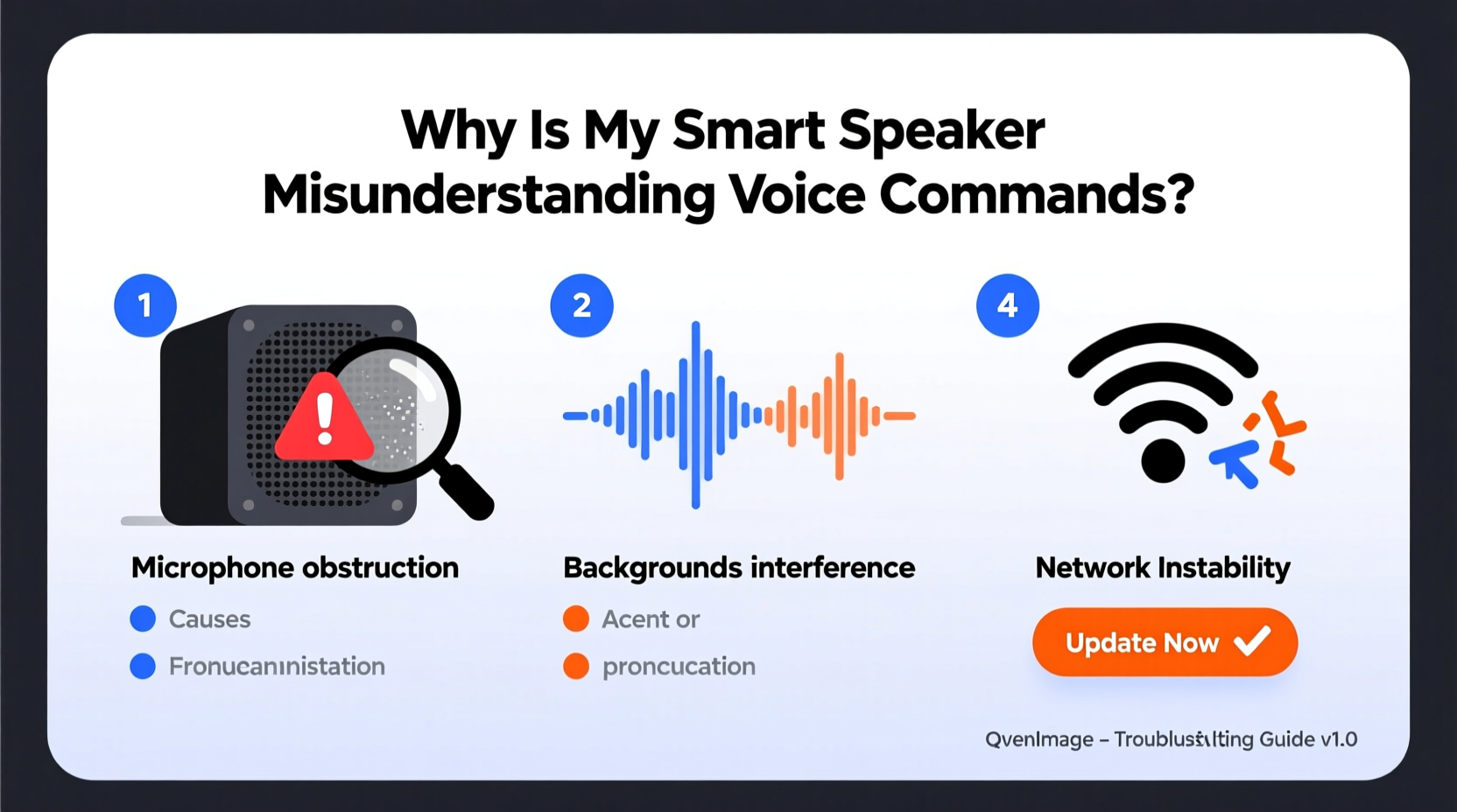 why is my smart speaker misunderstanding voice commands troubleshooting steps