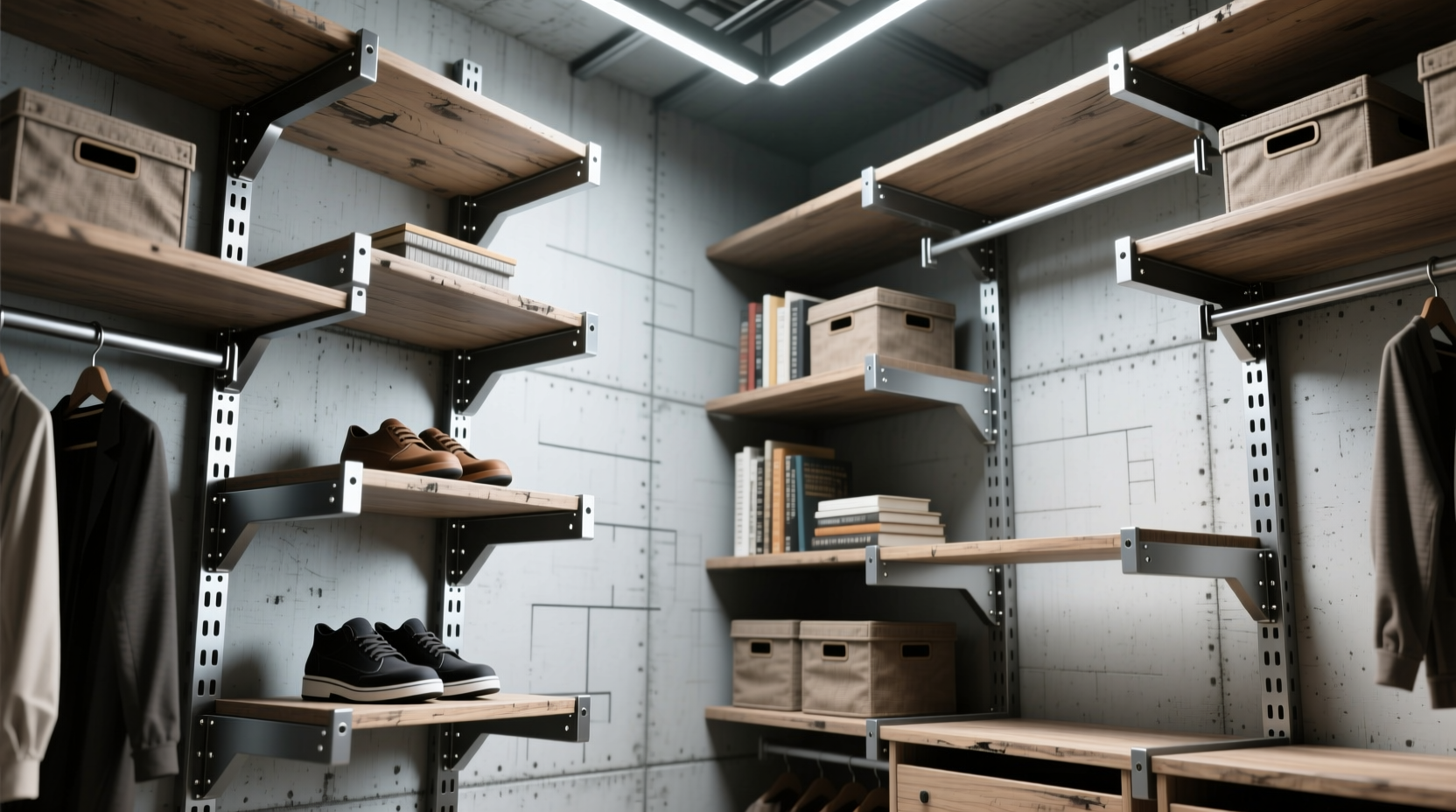 adjustable shelf brackets vs fixed wooden shelves