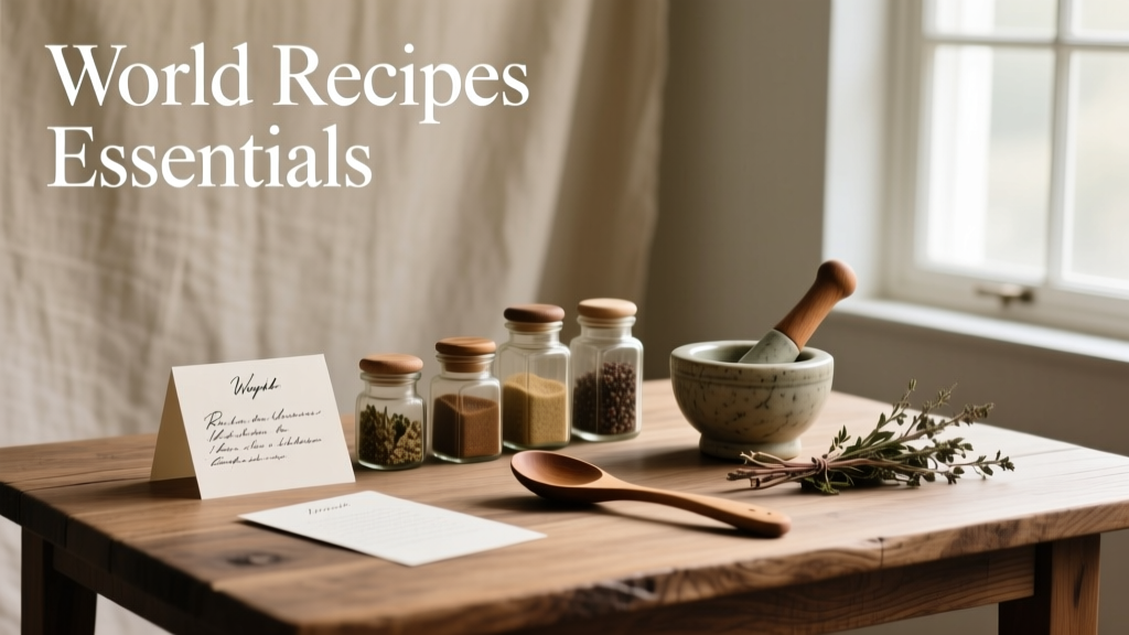 World Recipes Essentials: Core Ingredients, Techniques, and Authentic Dishes You Need to Master