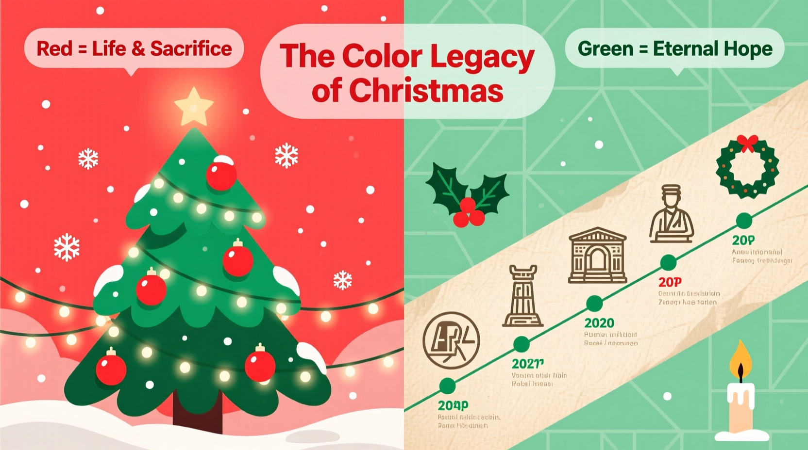 why red and green for christmas colors