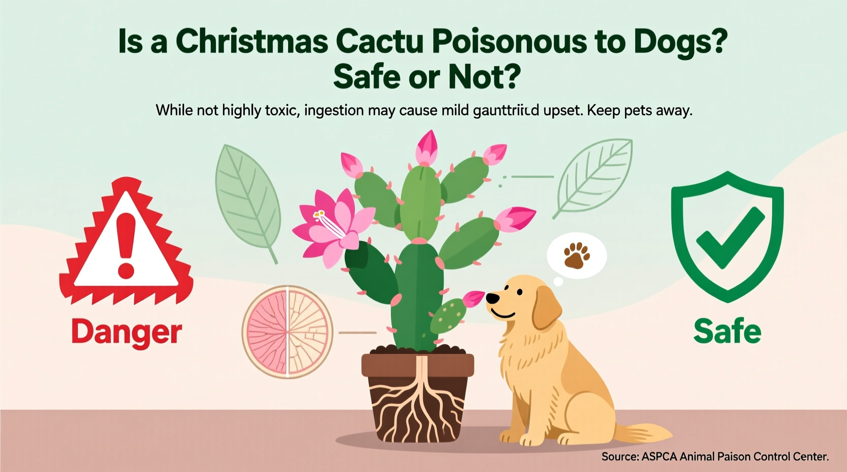 is a christmas cactus poisonous to dogs