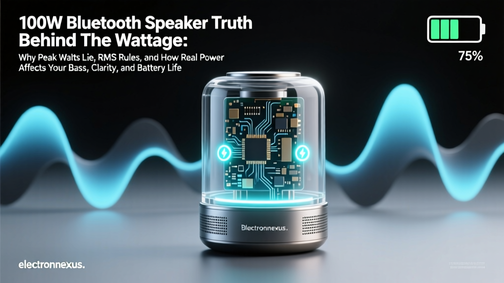 100W Bluetooth Speaker Truth Behind The Wattage: Why Peak Watts Lie, RMS Rules, and How Real Power Affects Your Bass, Clarity, and Battery Life