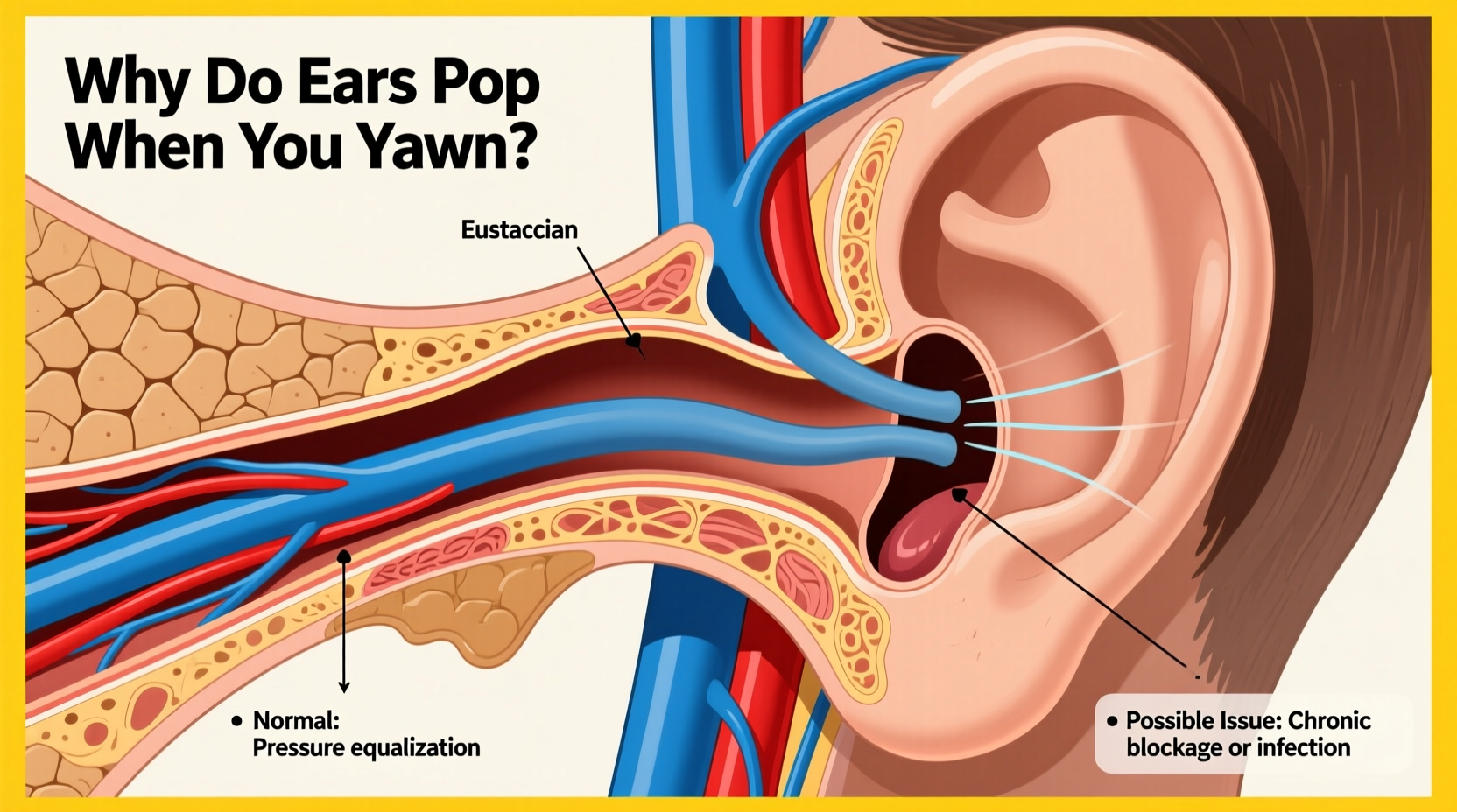 why do my ears pop when i yawn causes and when it might signal an issue