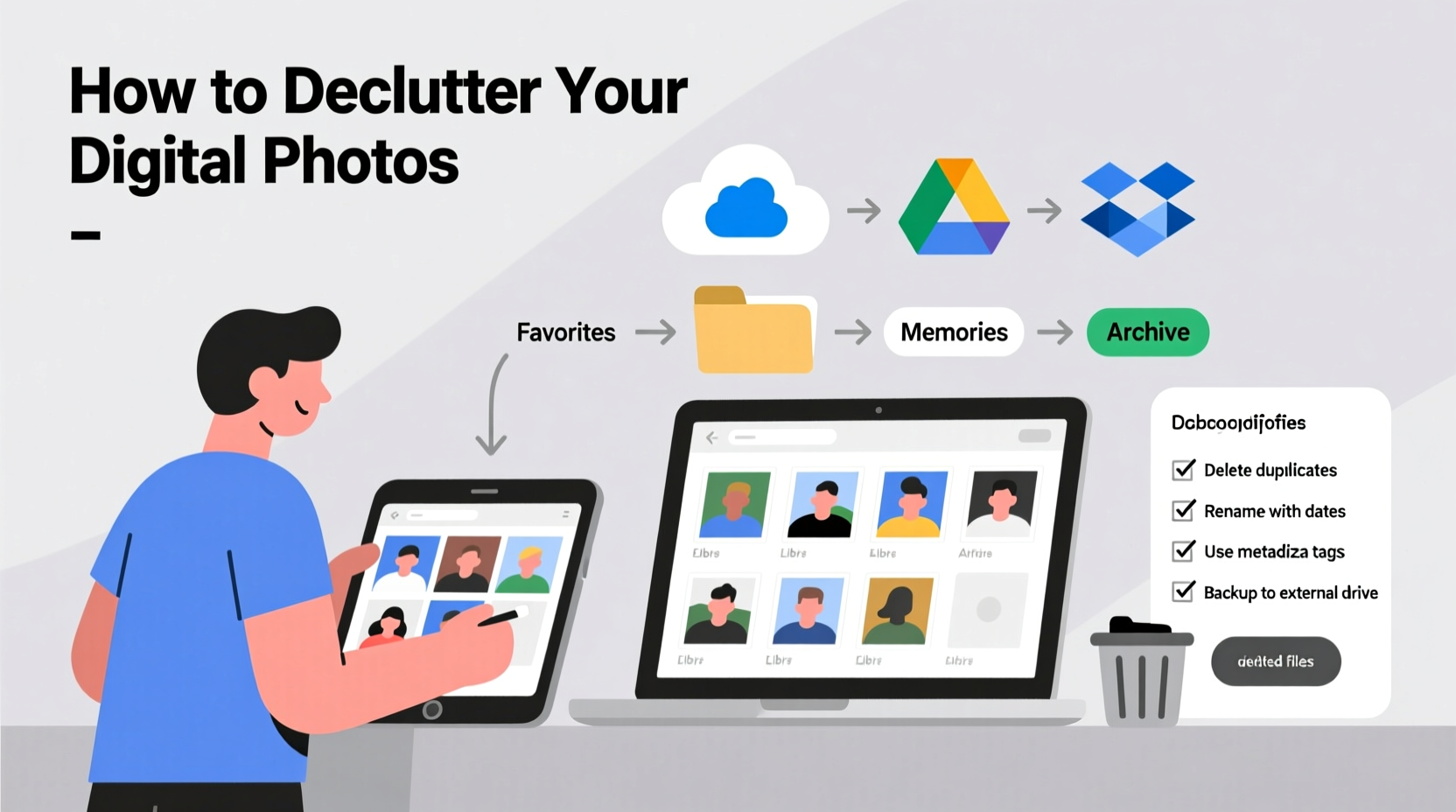 how to declutter your digital photos across phones and cloud storage