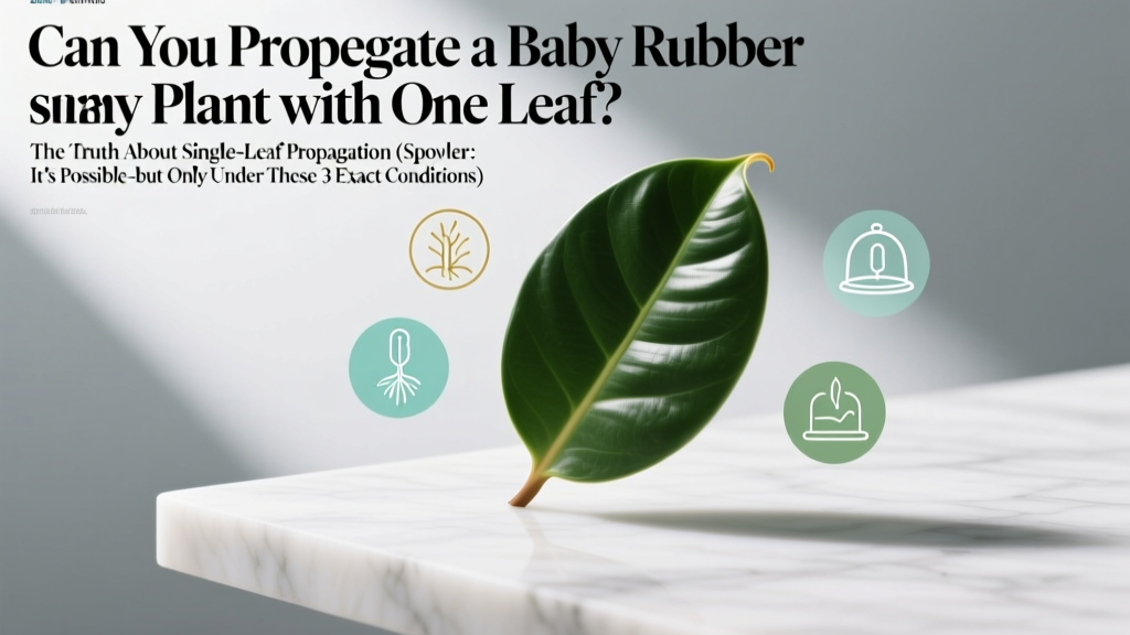 Can You Propagate Baby Rubber Plant from One Leaf?