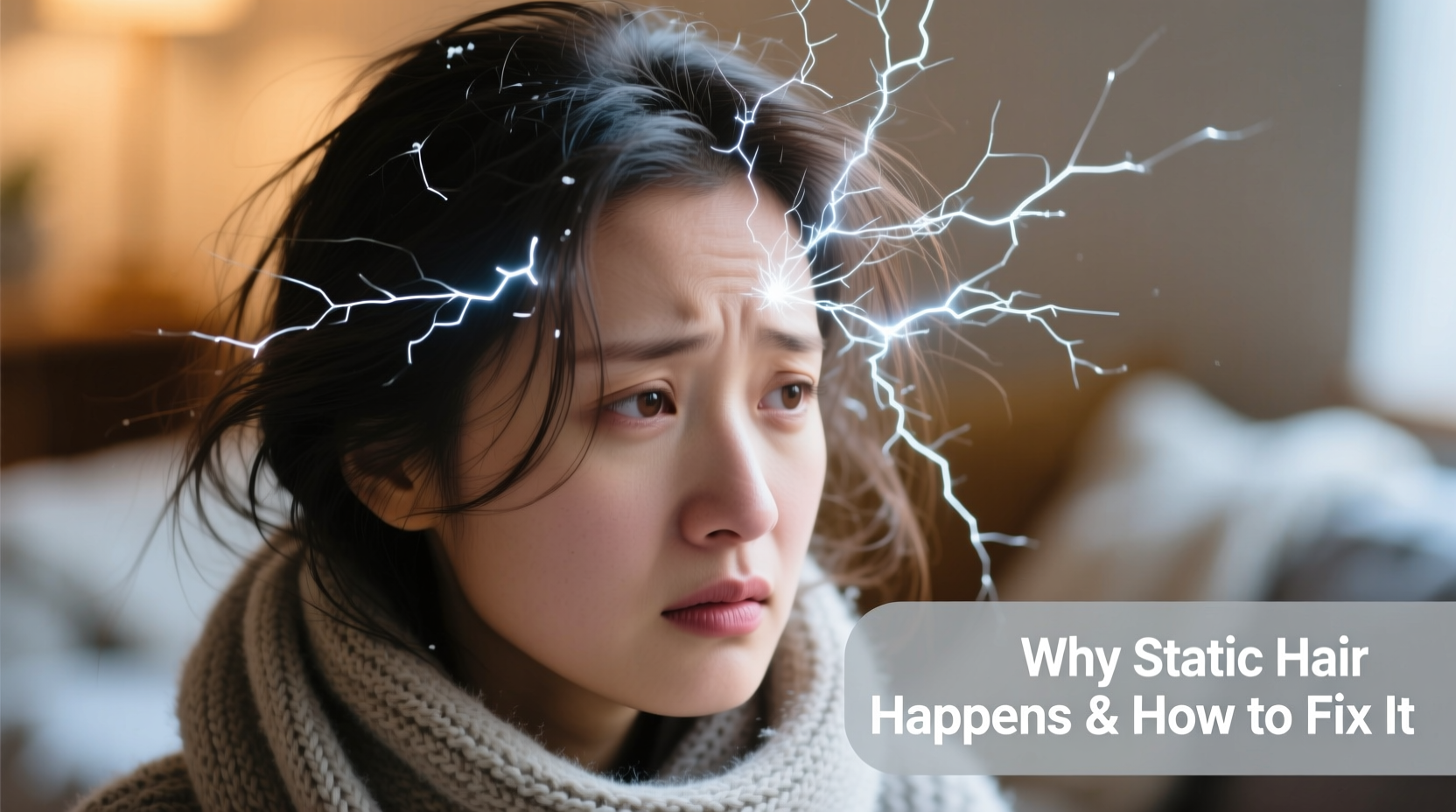 why does my hair get static in winter and how to stop it without heavy products