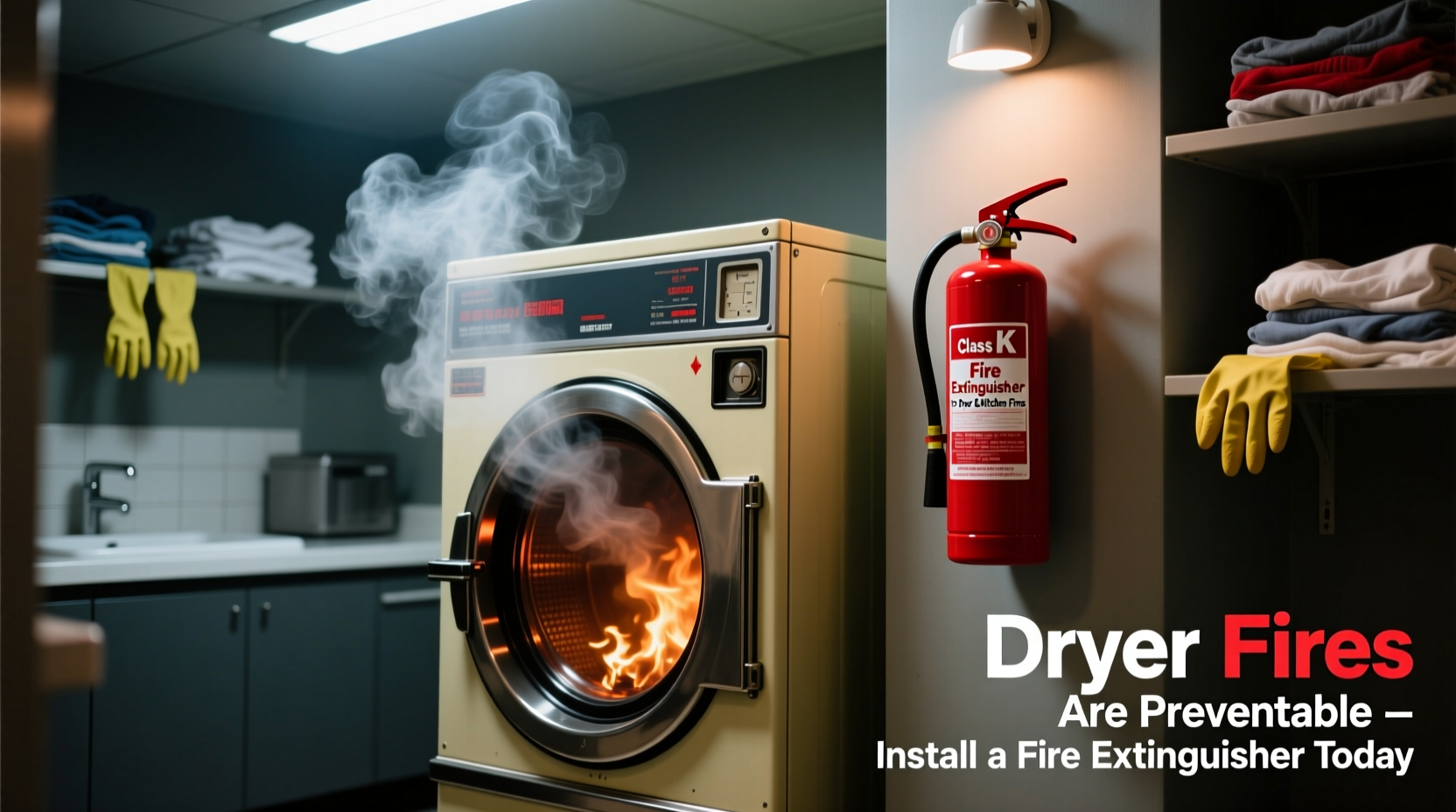 laundry room fire extinguisher required or smart