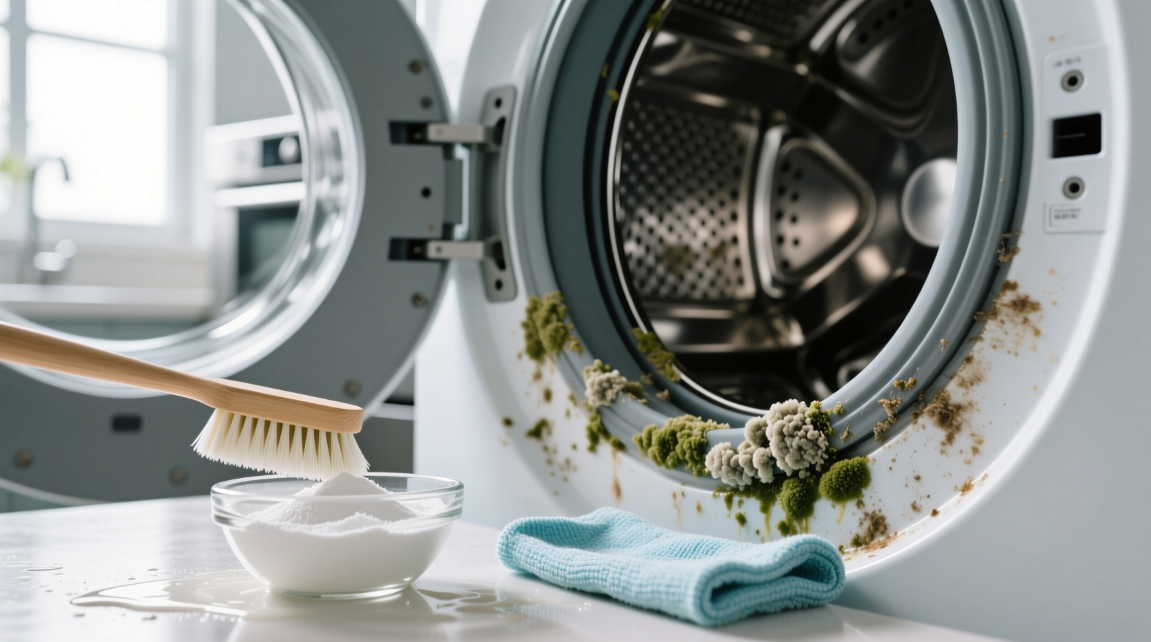 clean silicone residue from washer gasket