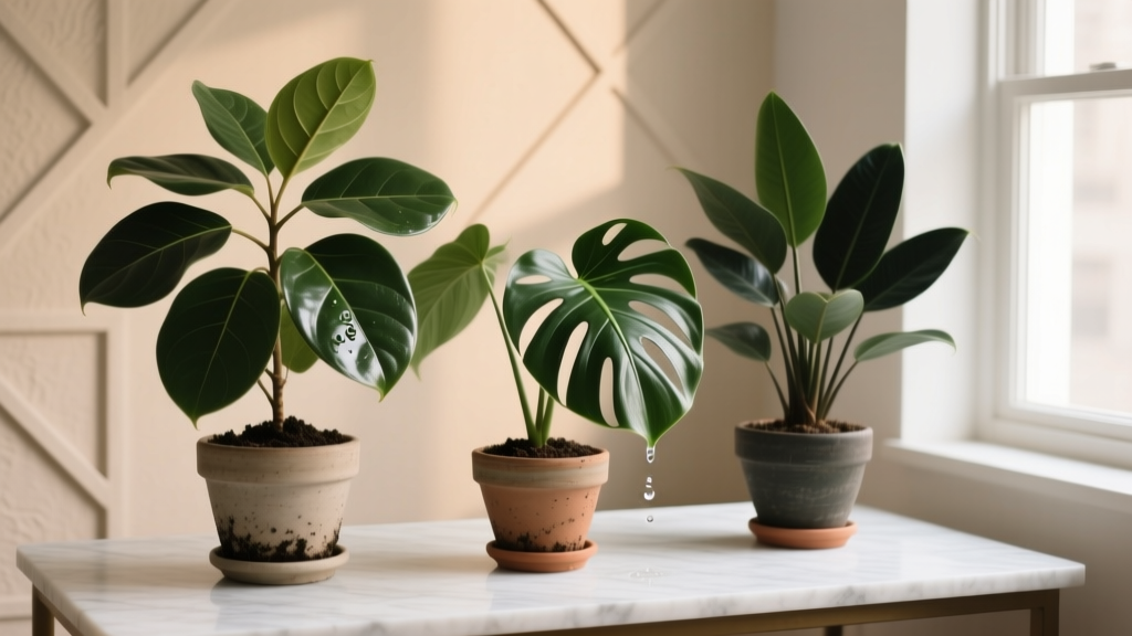 Indoor Plant Watering Formula: Fiddle Leaf Fig, Monstera, ZZ