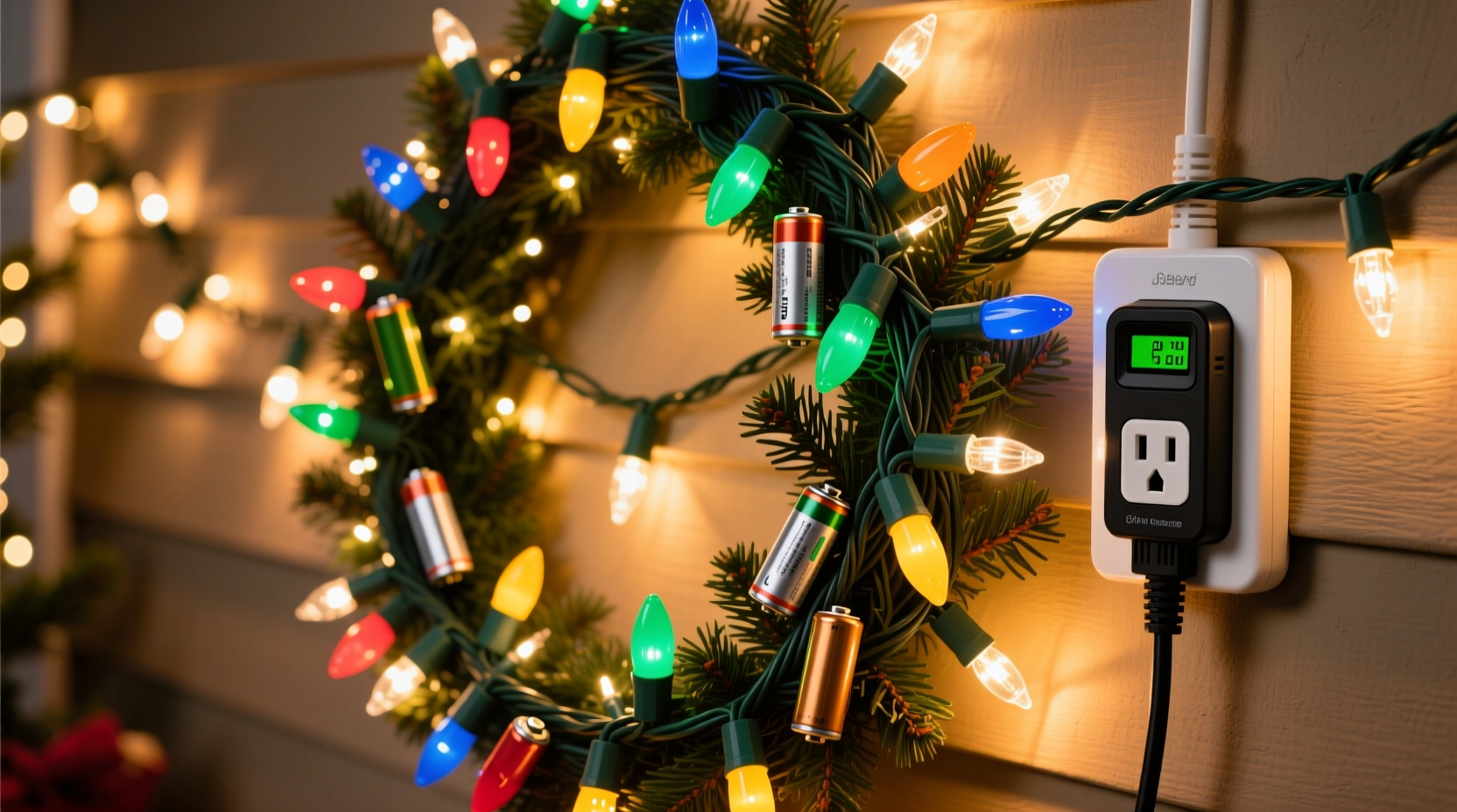 can you mix battery operated and plug in christmas lights on the same display setup