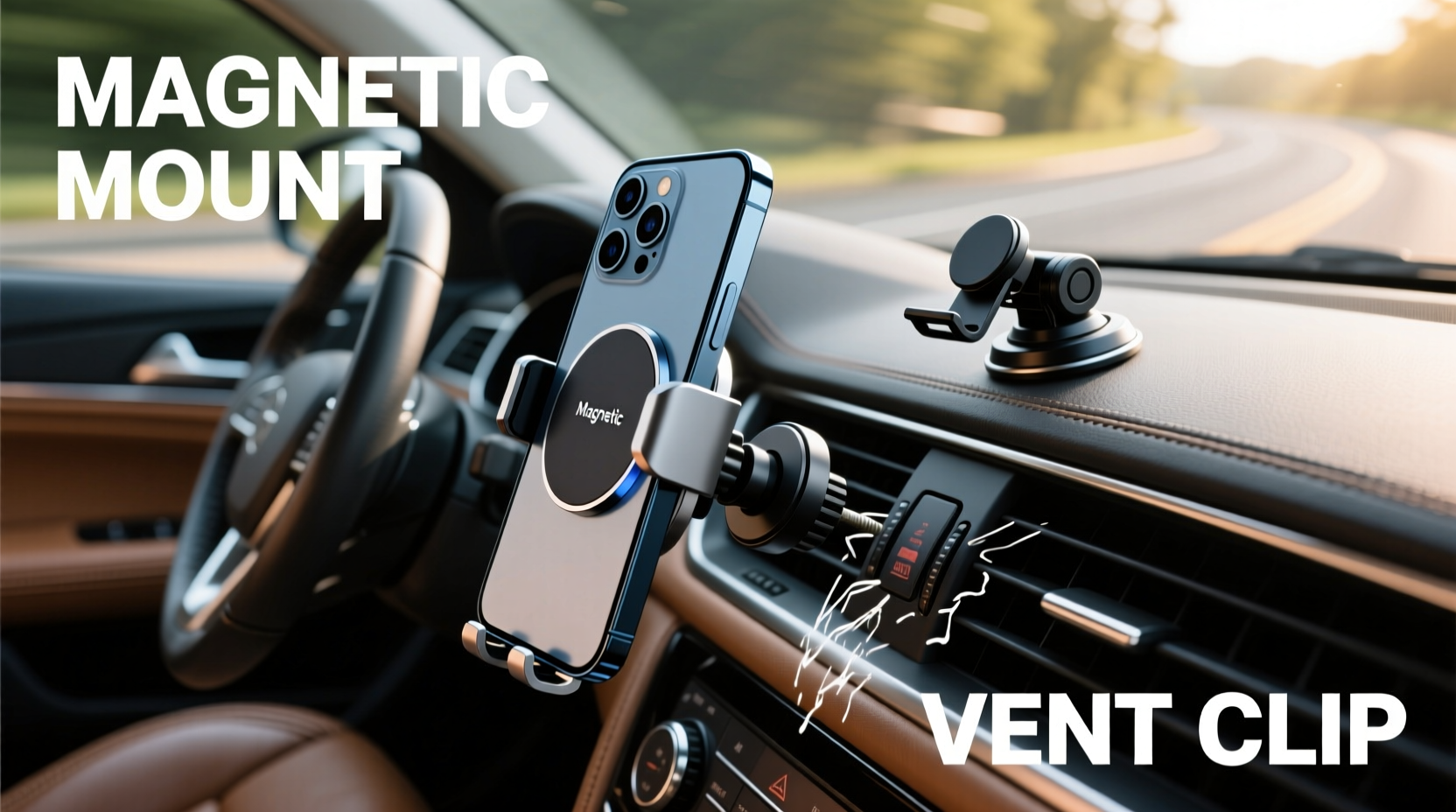 magnetic phone mount vs vent clip which one actually stays in place during sharp turns