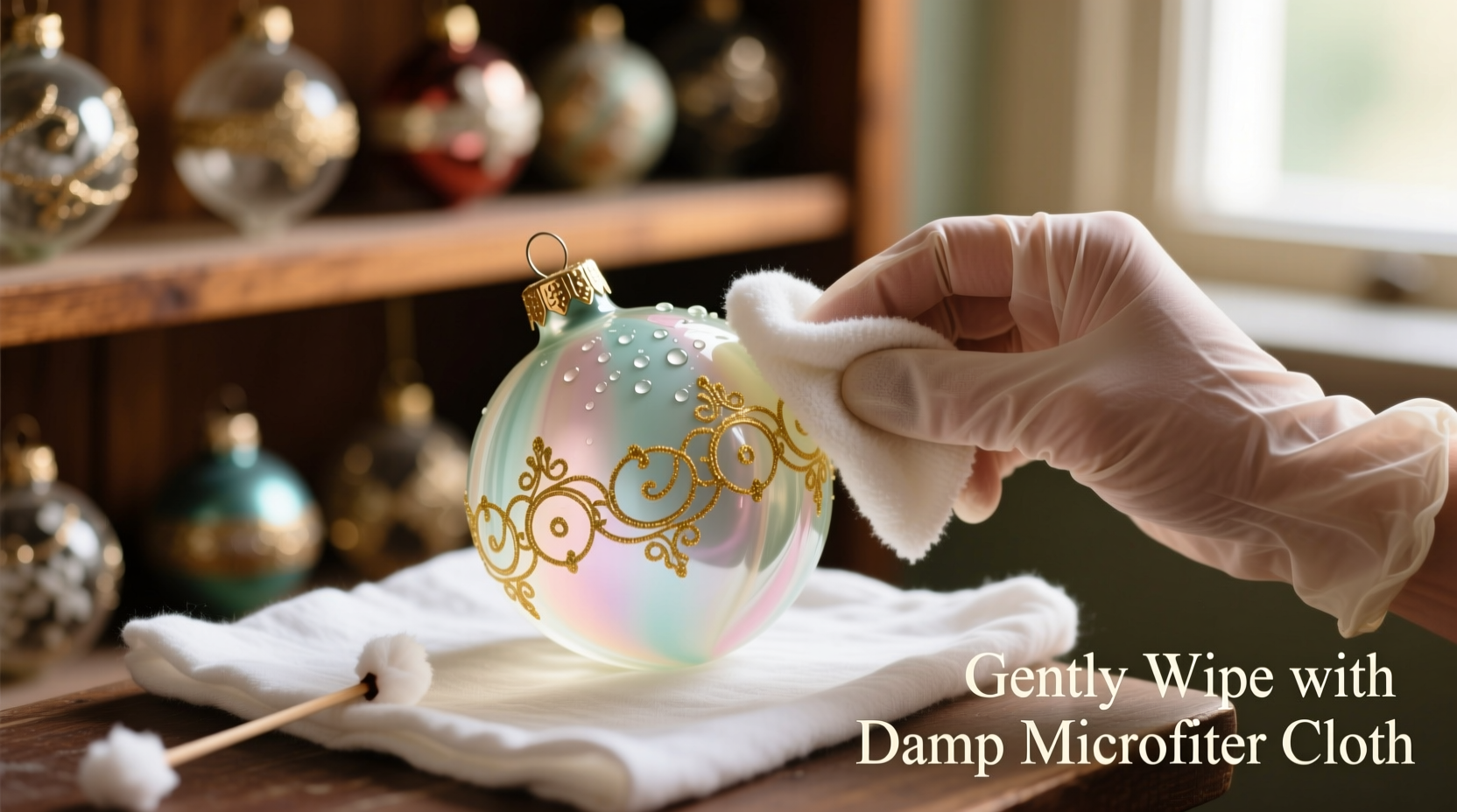 how to clean vintage christmas ornaments without damaging them