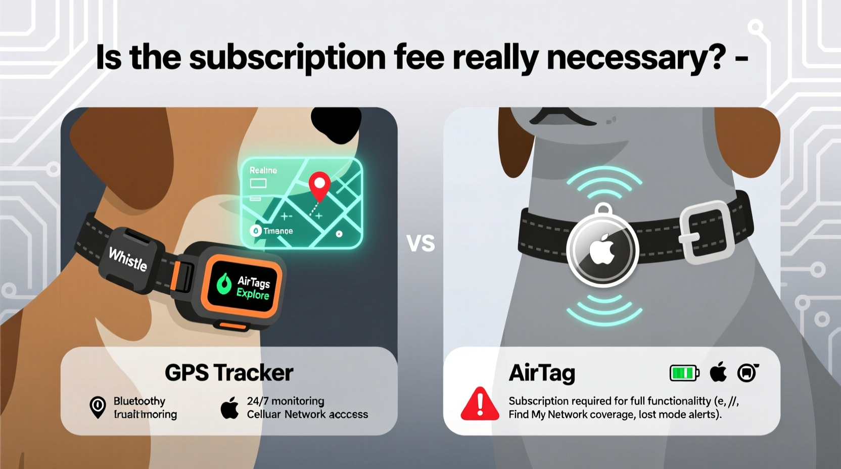 gps tracker vs airtag for dogs is the subscription fee really necessary