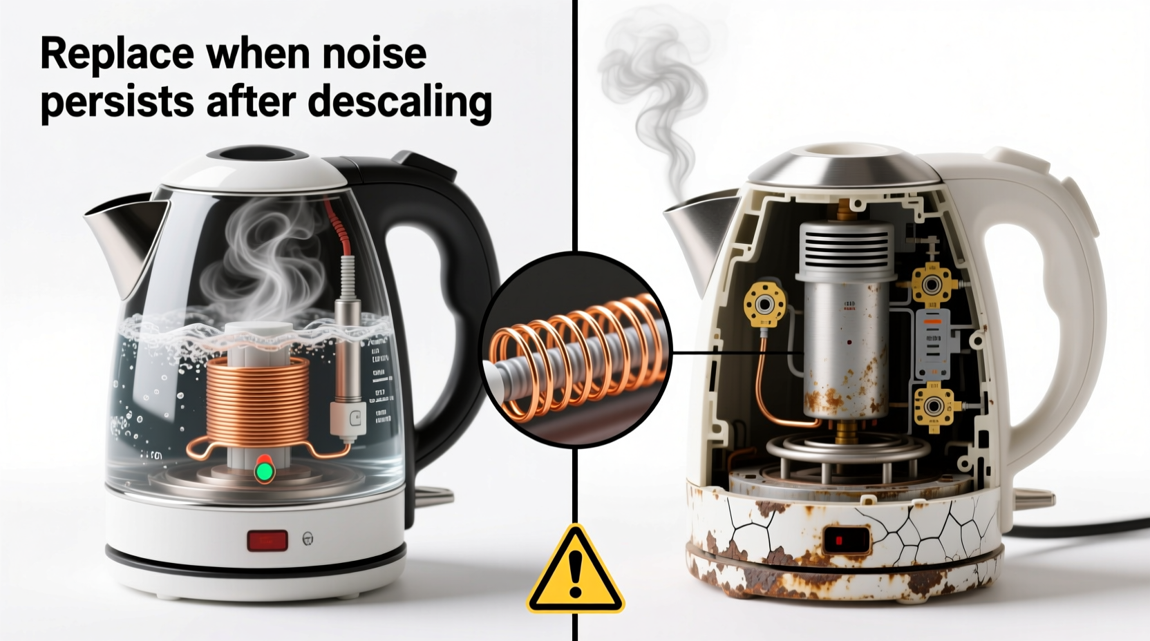 why is my electric kettle making a strange noise and when to replace it