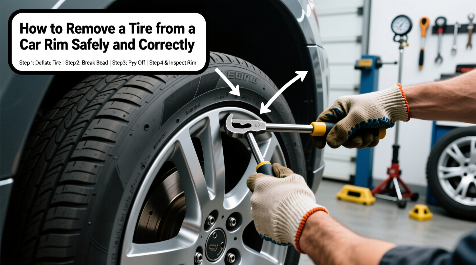 how to take a tire off a car rim