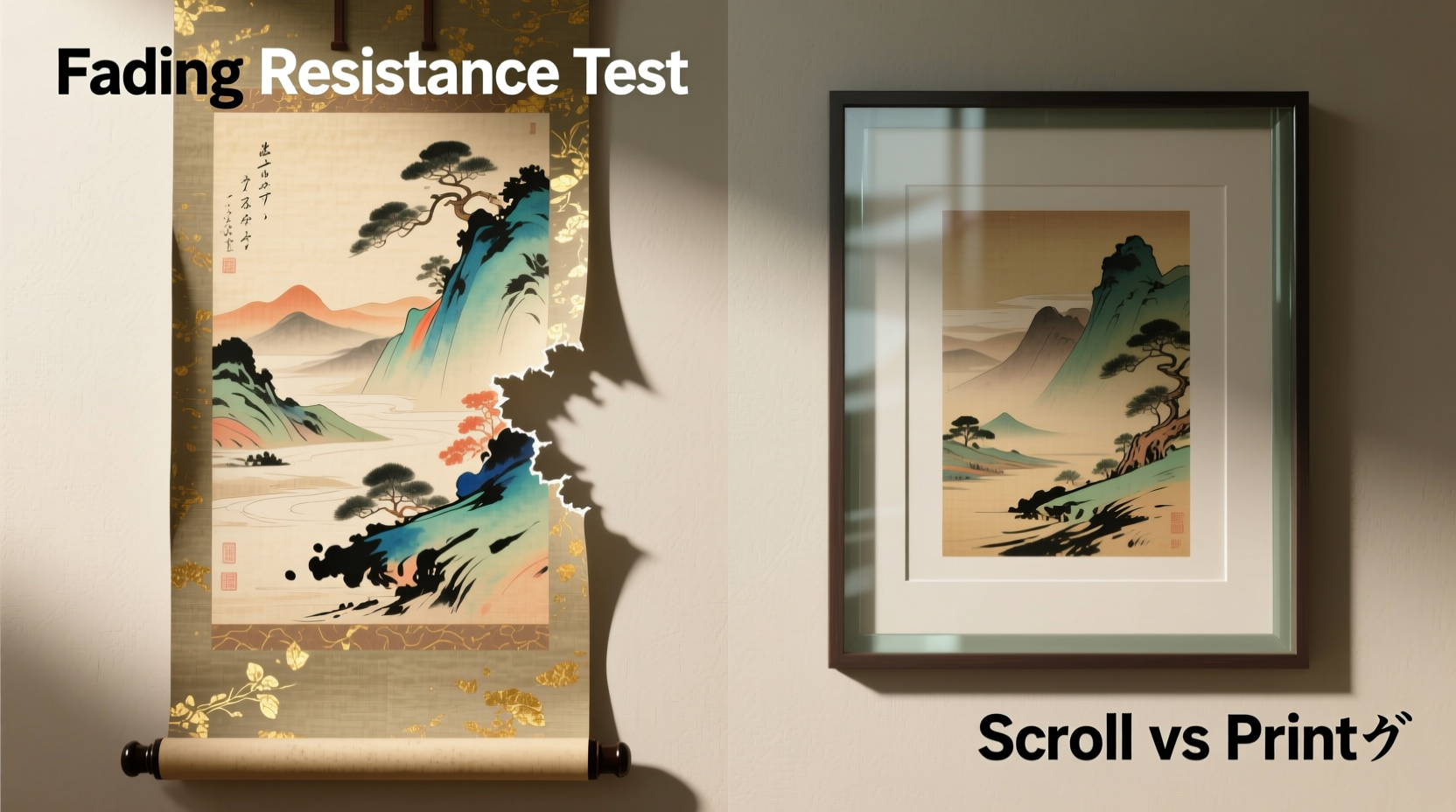 anime wall scrolls vs framed prints which resists fading better