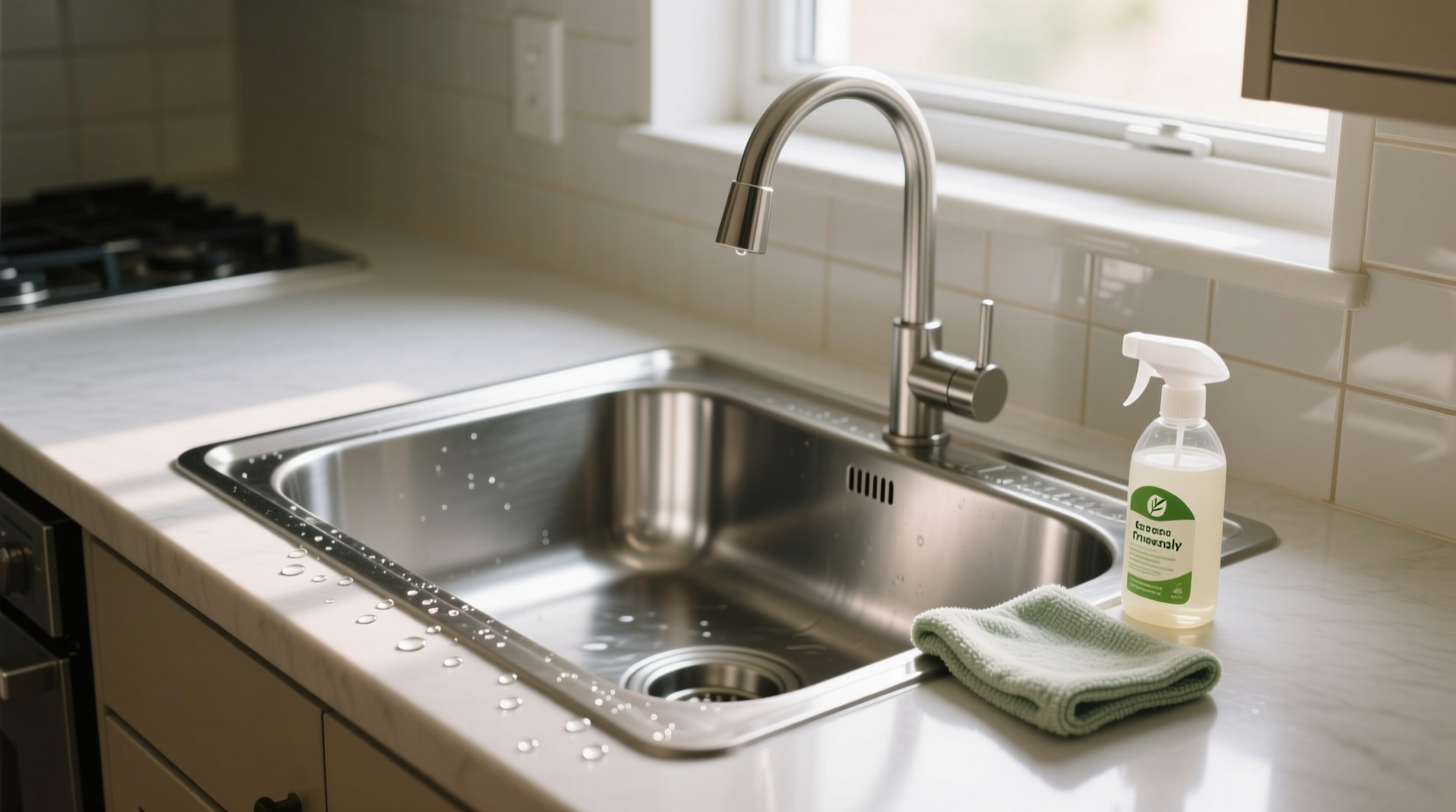 how to clean your kitchen sink