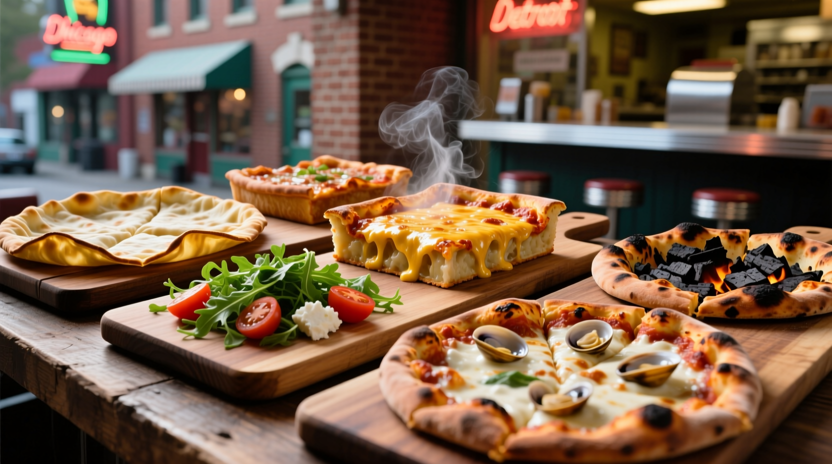 Variety of regional pizza styles across North America