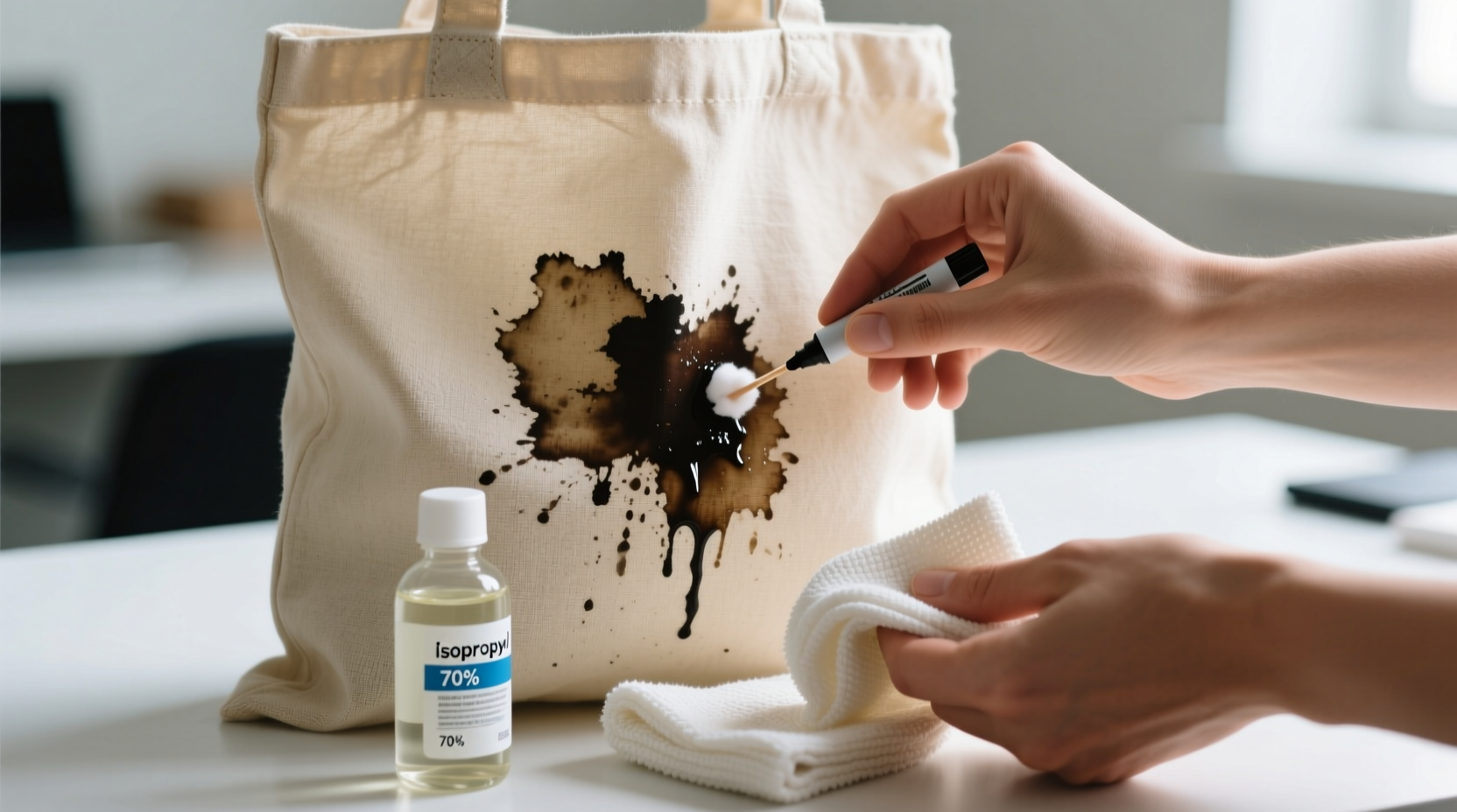 how to remove permanent marker from canvas totes