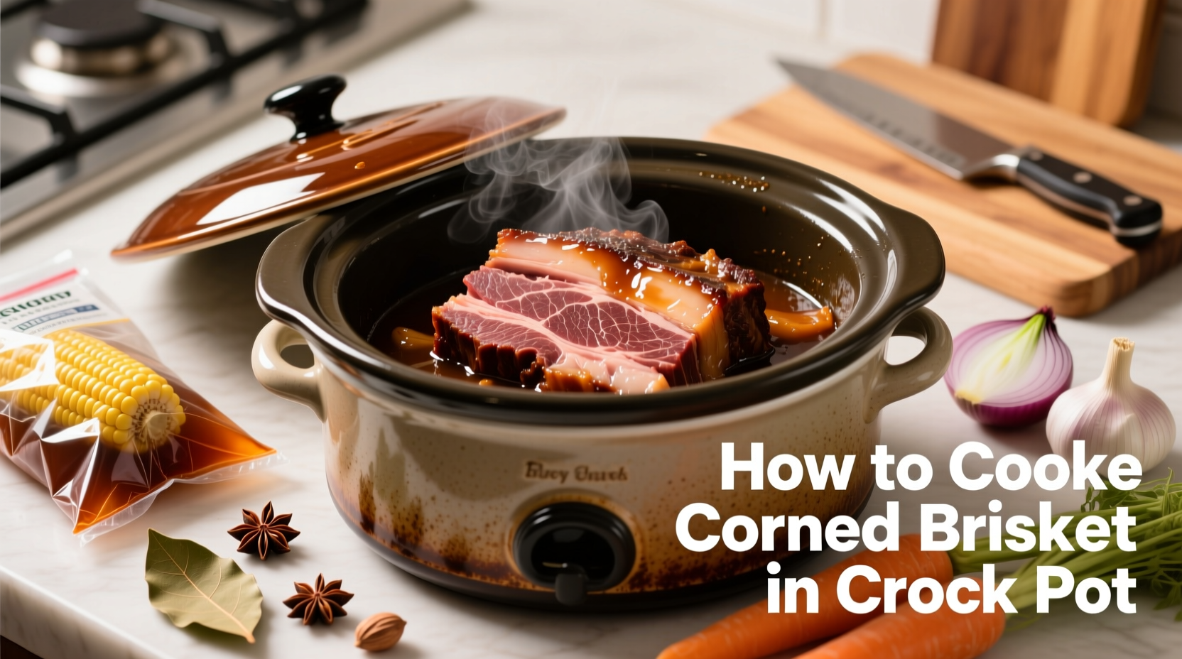 how to cook corned brisket in crock pot
