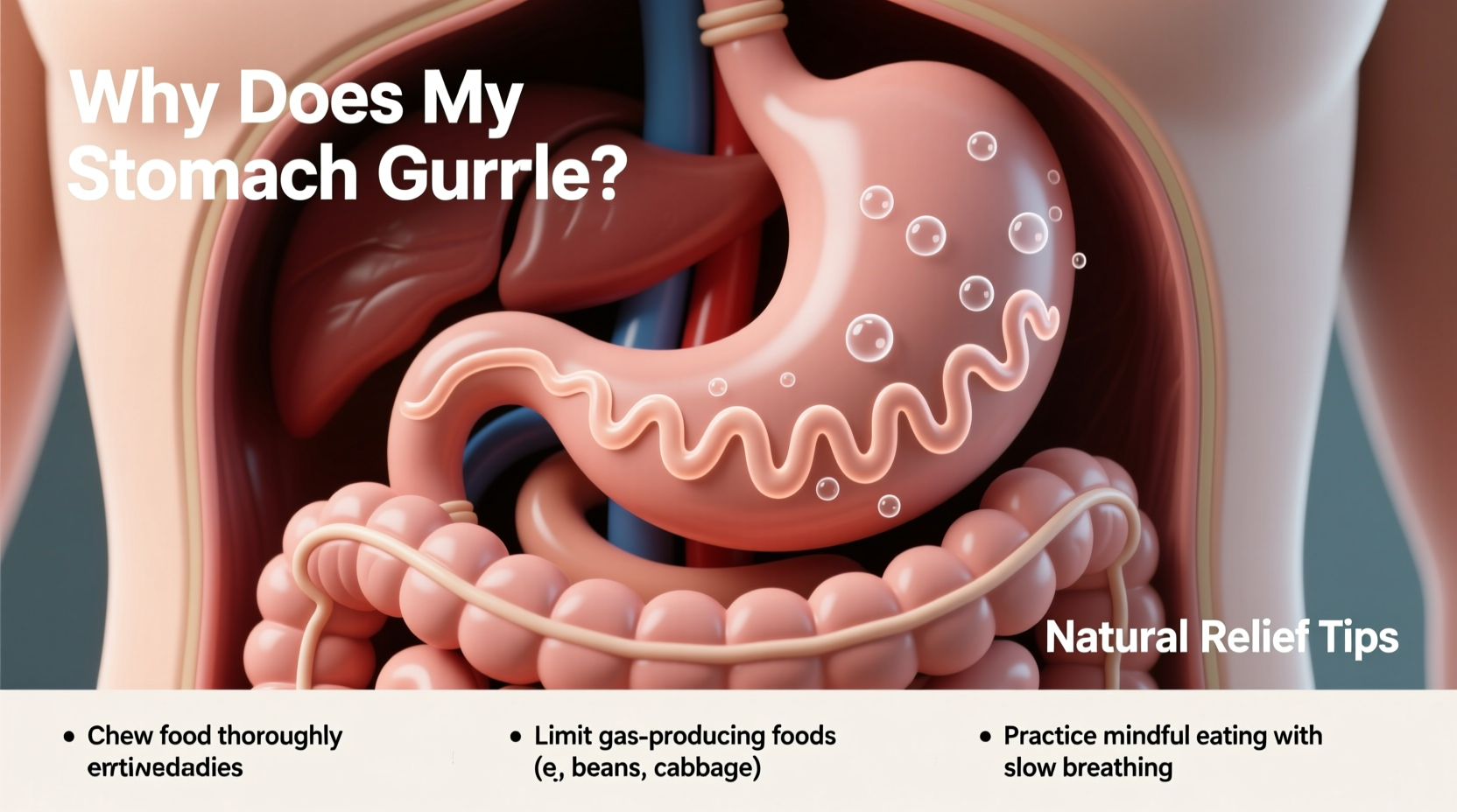 why does my stomach gurgle at random times and how to reduce it naturally