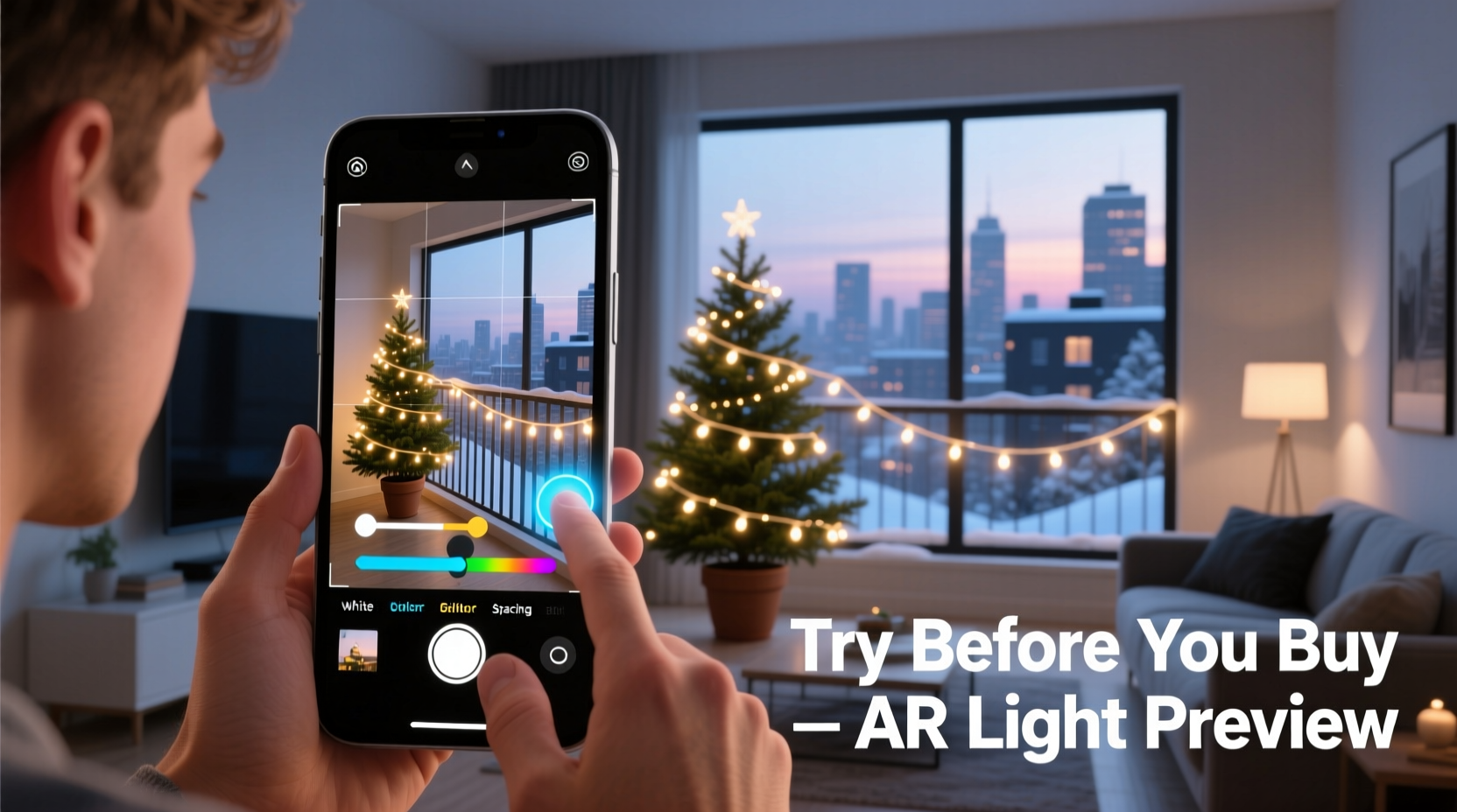 how to use ar filters to preview christmas light placements before buying or installing