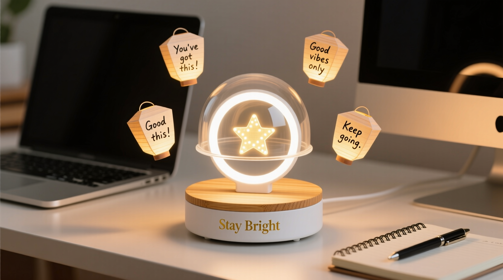 how to build a portable tabletop light display for work desk cheer