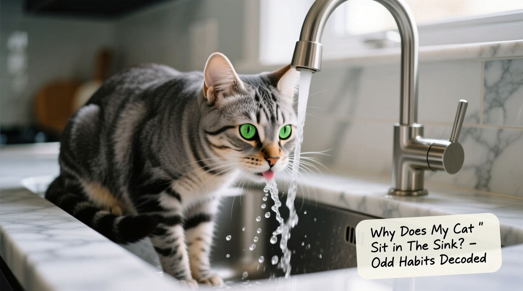 why does my cat sit in the sink and drink from the faucet odd habits decoded