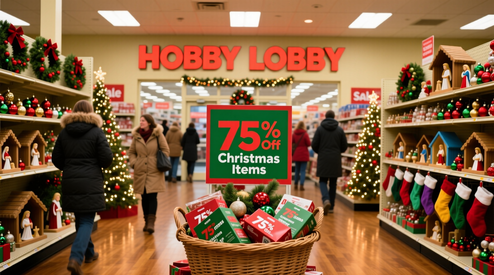 when does hobby lobby christmas go 75 off