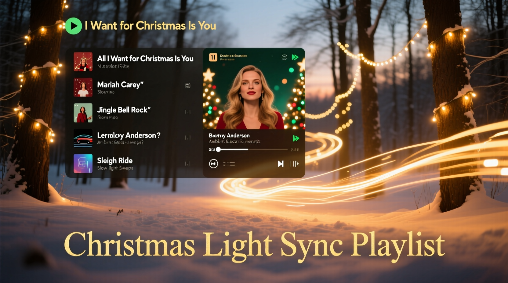 how to create a christmas playlist that complements your light show