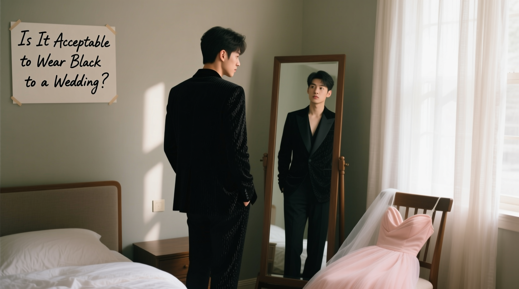 is it acceptable to wear black to a wedding