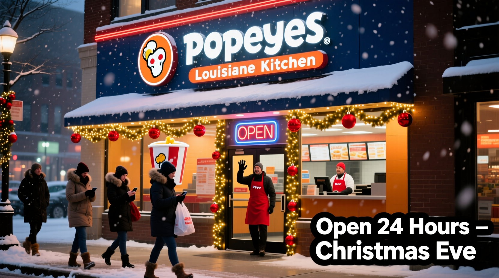is popeyes open on christmas eve