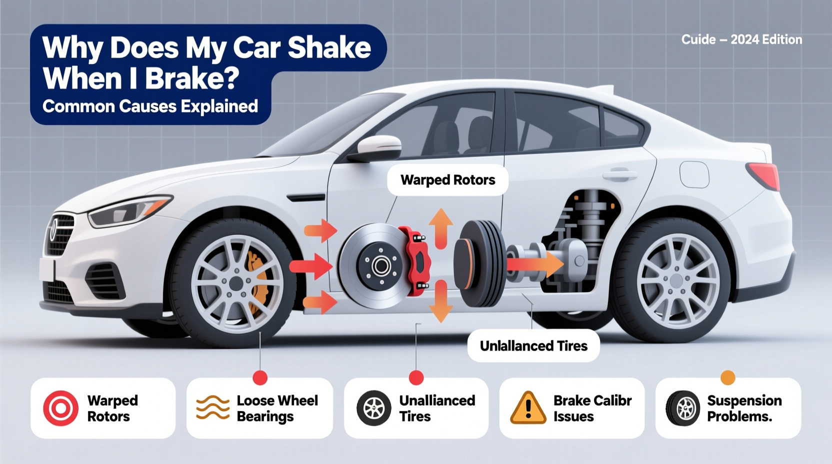 why does my car shake when i brake common causes explained