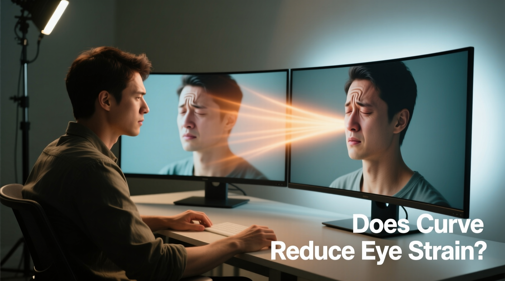 curved monitor vs flat screen does the curve actually reduce eye strain
