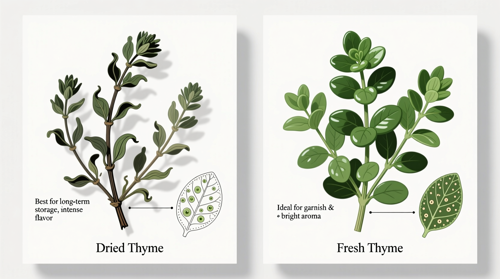 dry thyme vs fresh key differences and uses