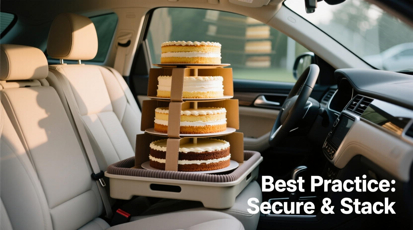 best way to transport cakes without them sliding in the car