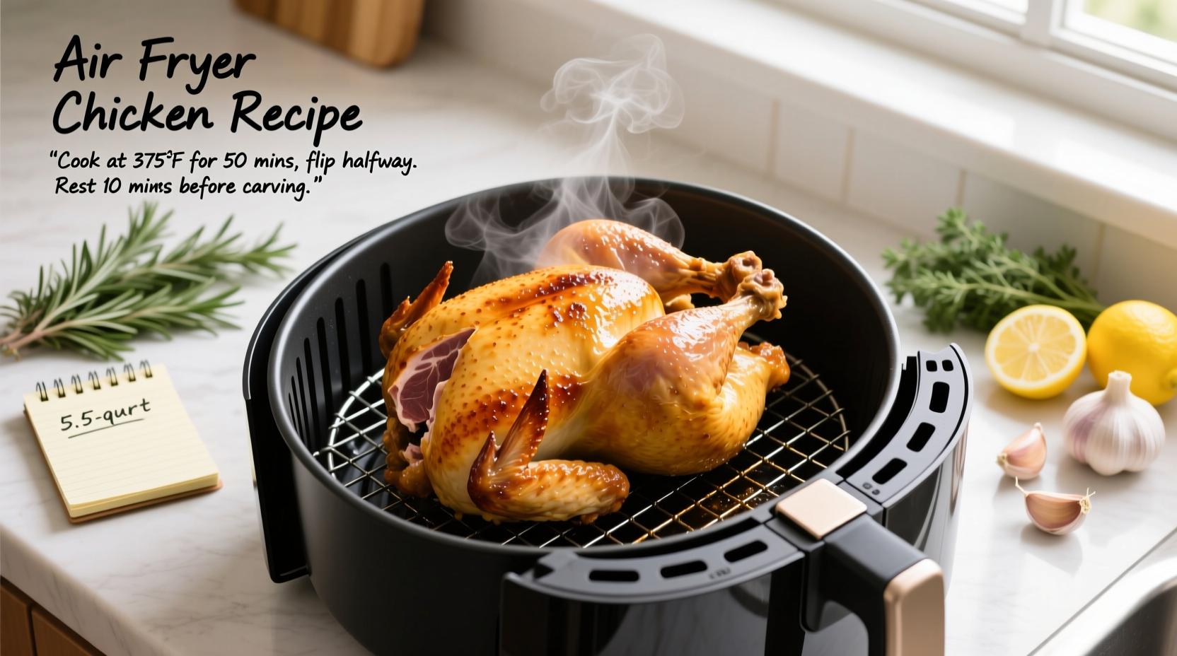 how to cook a whole chicken in an air fryer