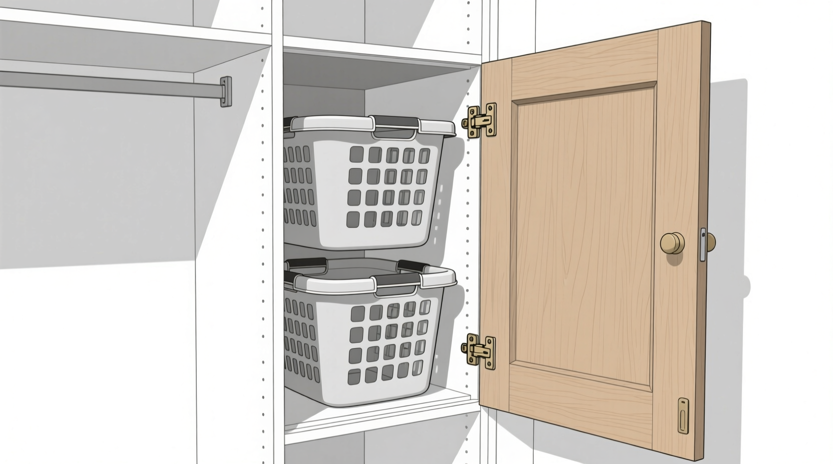 closet organization tips hide baskets inside doors safely