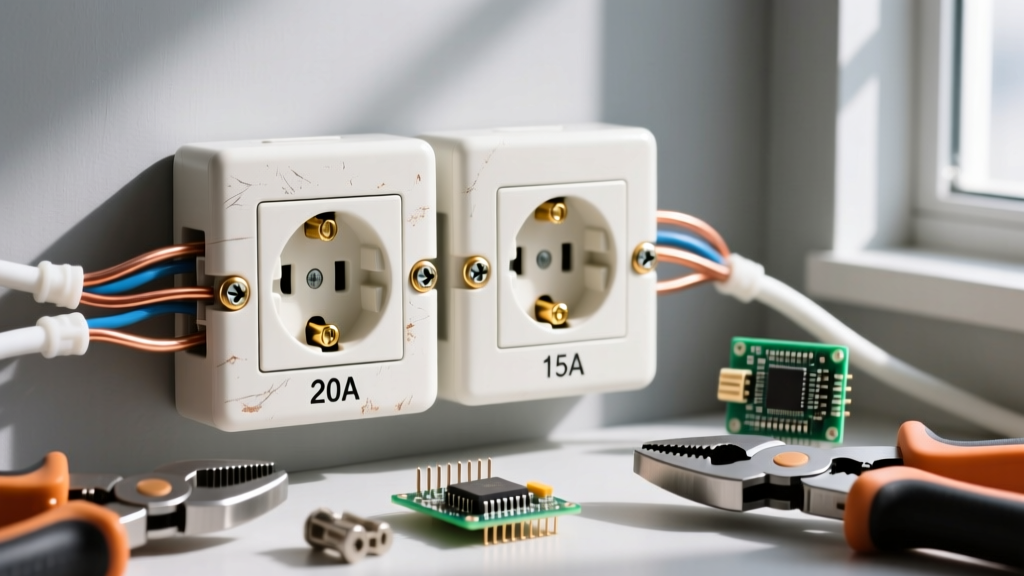 20A vs 15A Outlet: Wiring Rules, Breaker Pairing, and Installation Guide