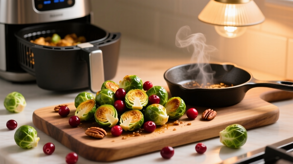 Air Fryer Brussels Sprouts with Cranberries (Crispy!)