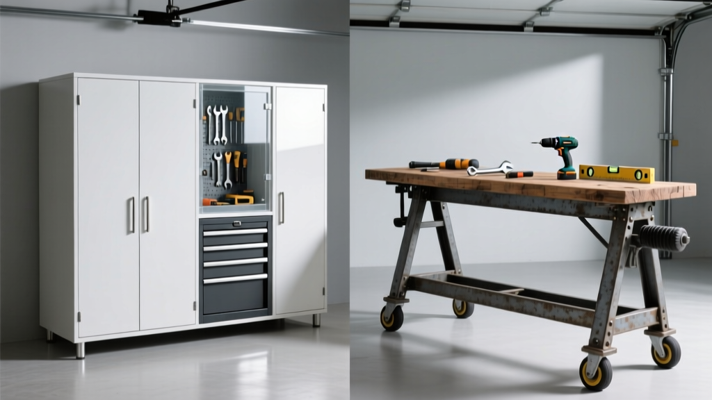 Garage Cabinet vs Sawhorse: Which Holds Your Tools Better?