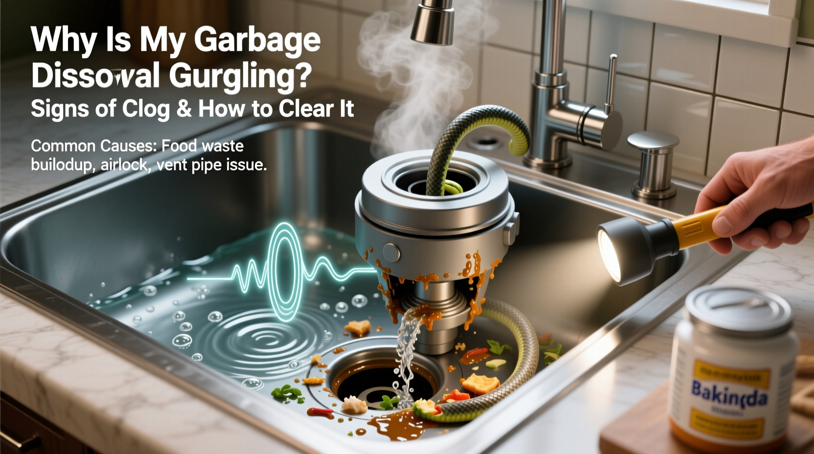 why is my garbage disposal gurgling signs of clog and how to clear it