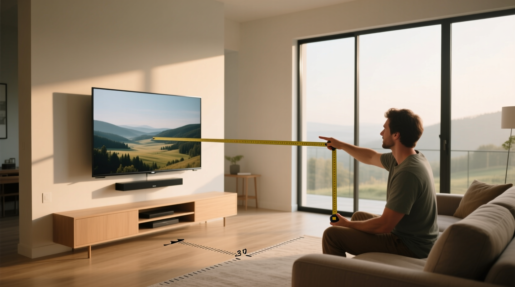 how to pick the right tv size for your living room