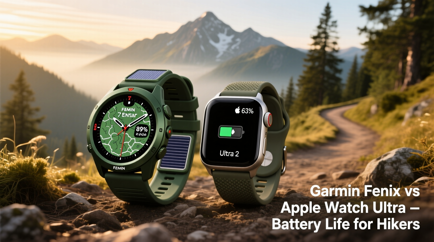 garmin fenix vs apple watch ultra for hikers who need battery life