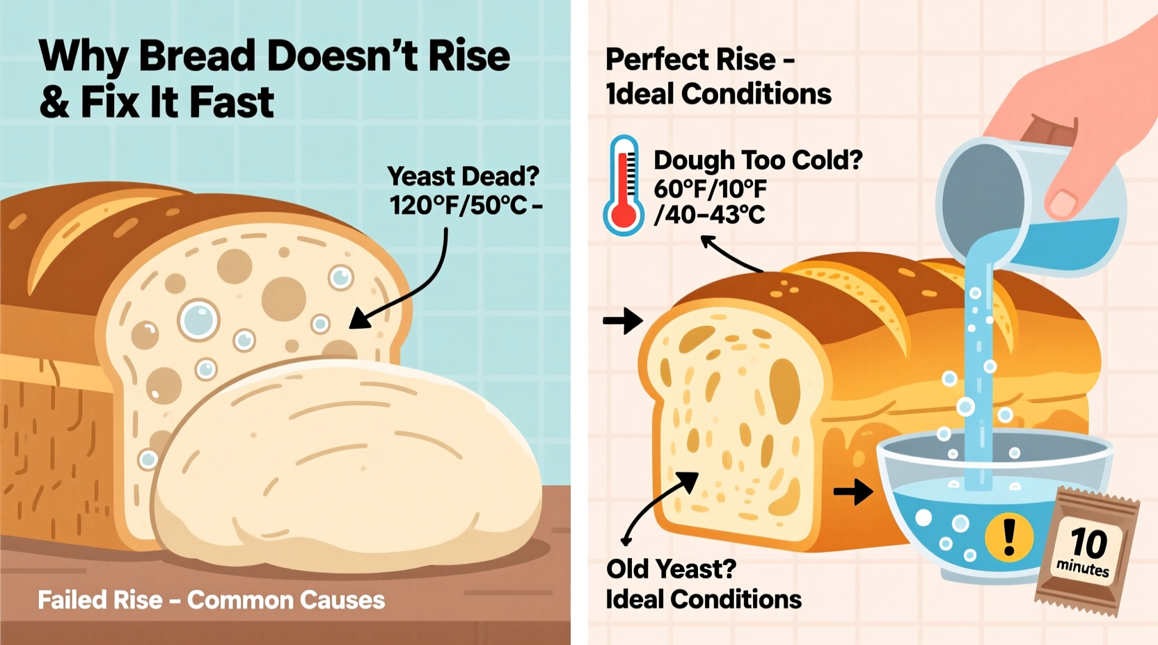 why does my bread never rise and how to fix yeast issues fast