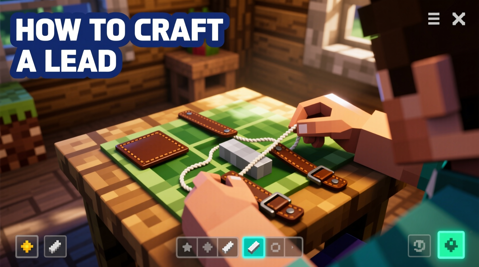 how to craft a lead in minecraft