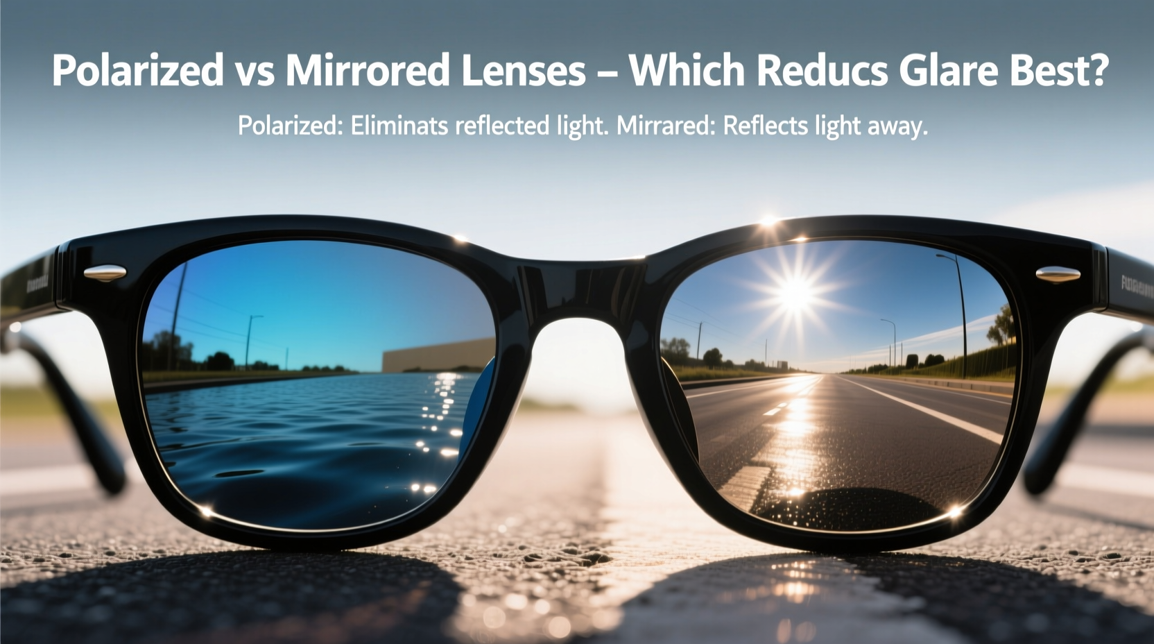 polarized sunglasses vs mirrored lenses which reduce glare best