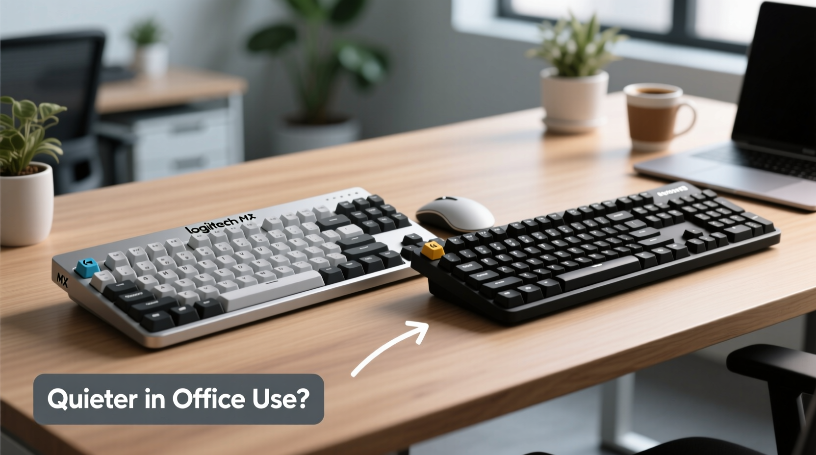logitech mx keys vs keychron k3 which keyboard is quieter for offices