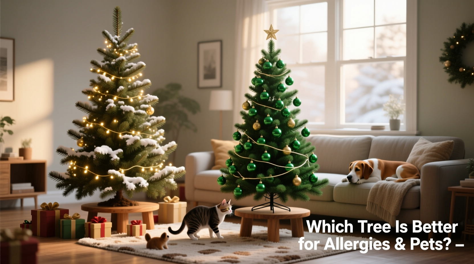 christmas tree vs artificial tree which one is truly better for allergies and pets